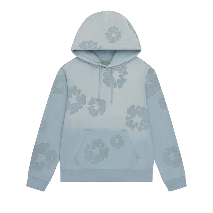 Denim Tears Faded Mono Cotton Wreath Hoodie "Light Blue"