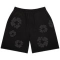 Denim Tears Faded Mono Cotton Wreath Sweatshorts "Black"