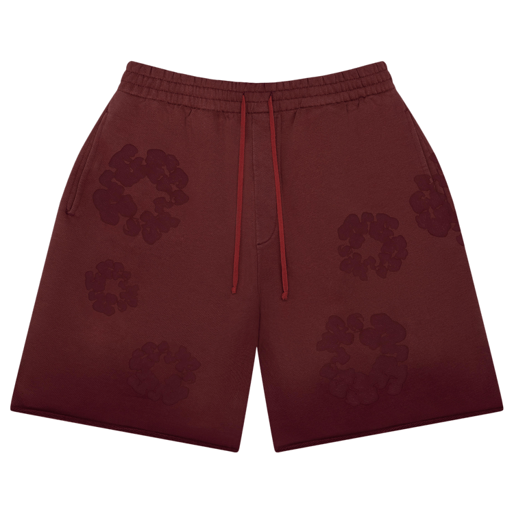 Denim Tears Faded Mono Cotton Wreath Sweatshorts "Beet Root"