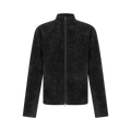 Amomento Velvet Zip Up Jumper "Black"