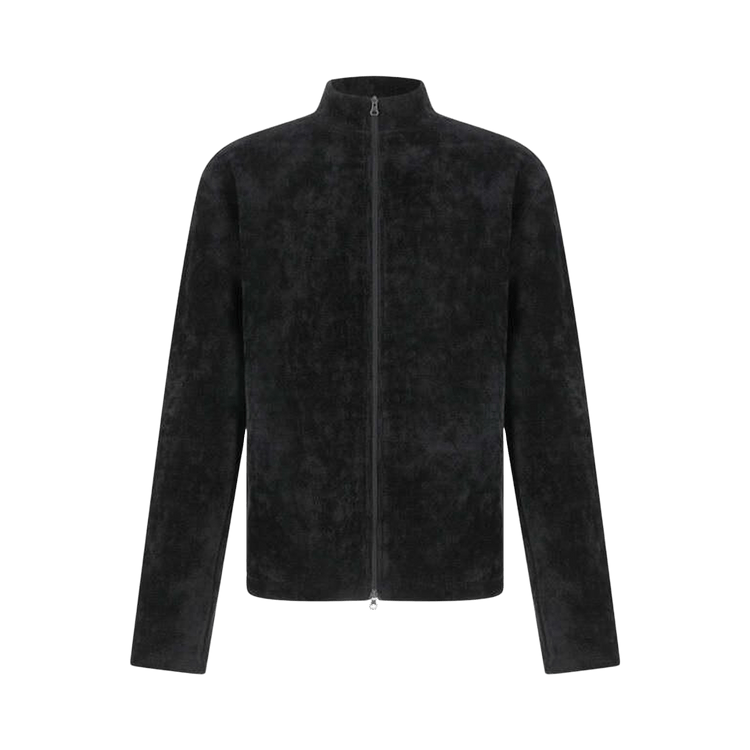 Amomento Velvet Zip Up Jumper "Black"