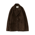 Studio Nicholson Men Espresso Tiko Suede Blazer Jacket "Brown"