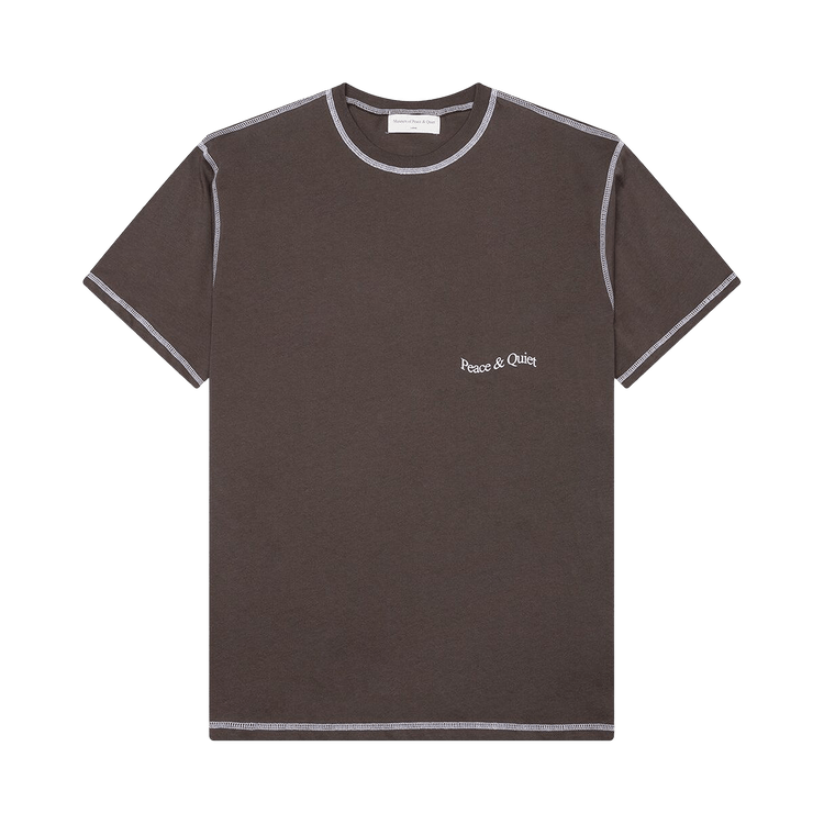 Museum of Peace & Quiet Wordmark Reverse Stitched T-Shirt "Brown"