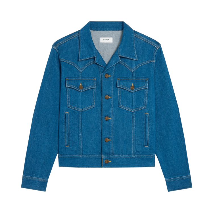 CELINE Trucker Jacket "Western Blue Light Stone Wash"