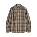 Auralee Super Light Wool Check Shirt "Brown Blue Check"