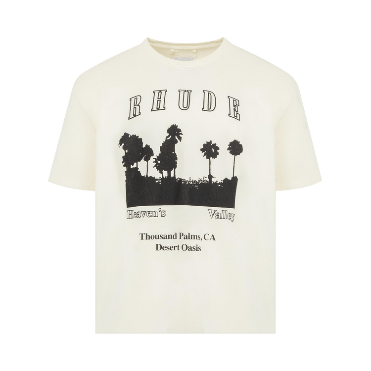 Rhude Thousand Palms Tee "Vintage White/Black"