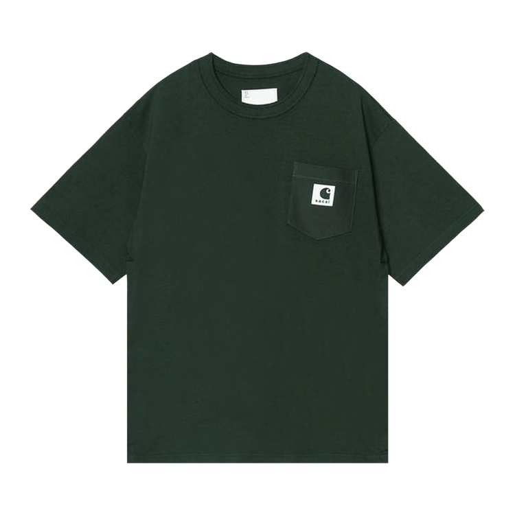 Sacai x Carhartt WIP Cotton Jersey T-Shirt "Green"