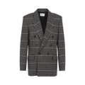 Saint Laurent Veste Lainage Carreaux "Multicolor"