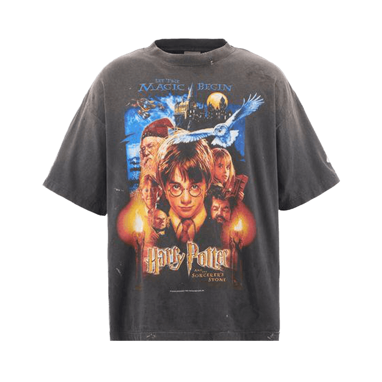 SAINT Mxxxxxx Harry Potter Sorcerer"s Stone Short-Sleeve Tee "Black'