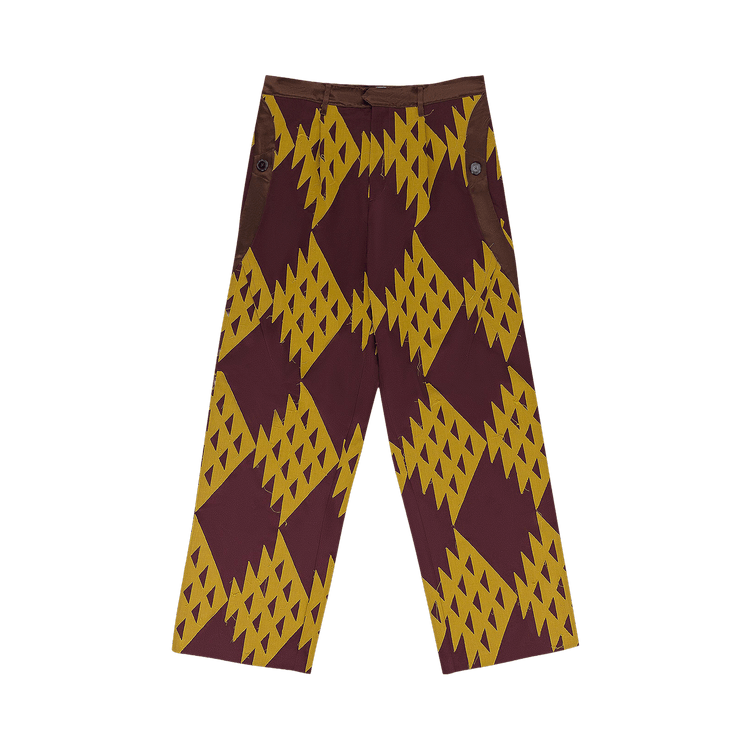 Kiko Kostadinov Aristides Wide Trousers "Maroon"