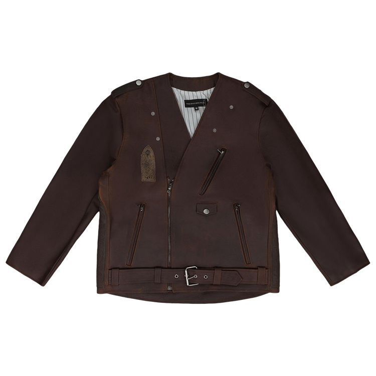 Who Decides War Perfecto Leather Jacket "Brown"