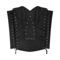 Who Decides War Window Longline Corset "Black"