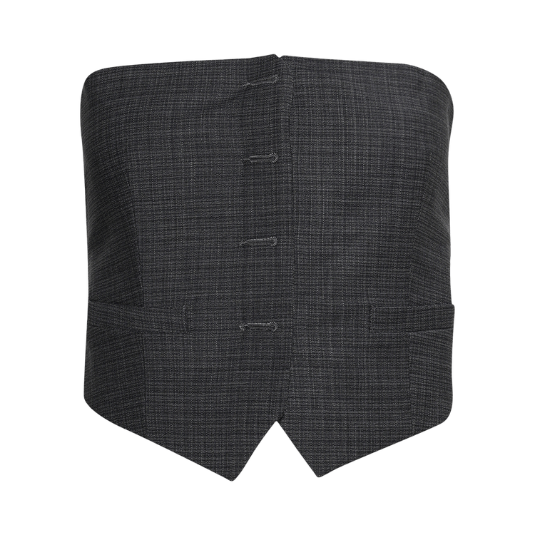 Alexander Wang Bustier Vest "Dark Grey Melange"