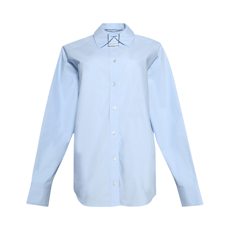 Alexander Wang Oversized Button Down Shirt W/ Necklace "Oxford Blue"