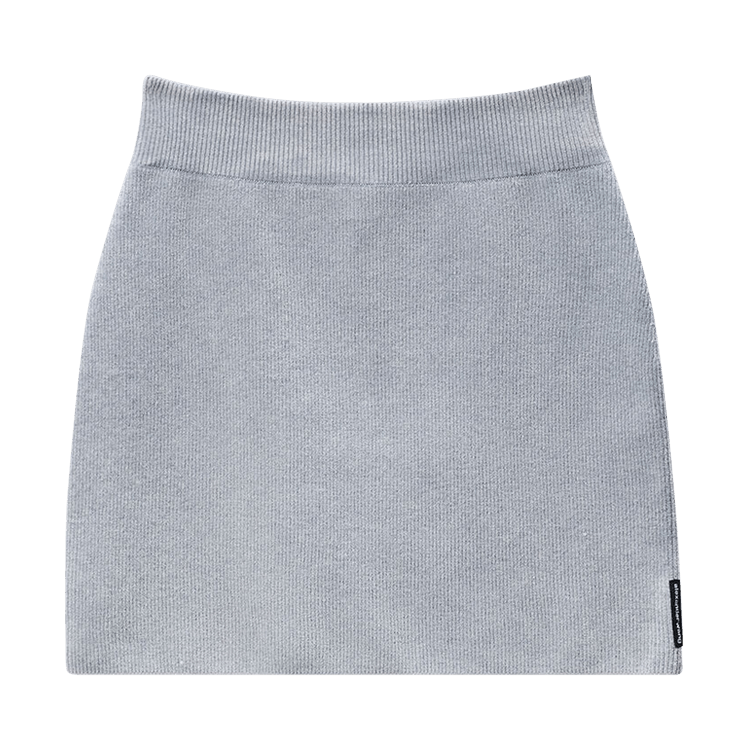 Alexander Wang Mini Skirt W/ Embossed Logo "Washed Grey"