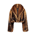 David Koma Faux-Fur Oversized Jacket "Brown"