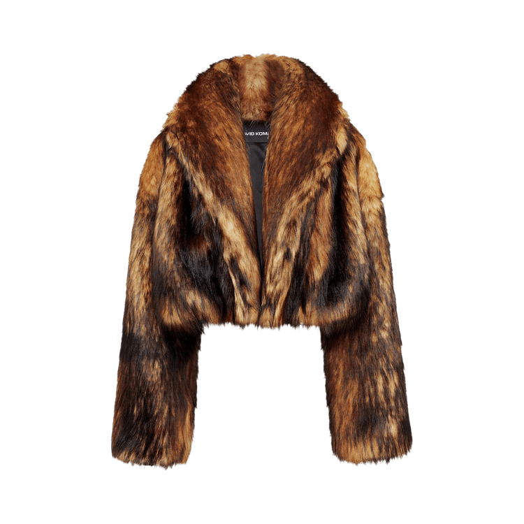 David Koma Faux-Fur Oversized Jacket "Brown"
