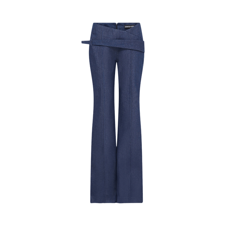 David Koma Asymmetric Waist Detail Denim "Indigo"