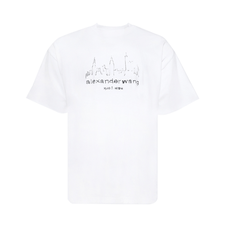 Alexander Wang Short-Sleeve T-Shirt W/ Graphic "White"