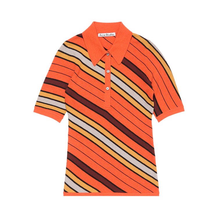 Acne Studios Wool Polo Knit "Multi Orange"