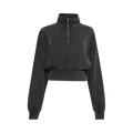 Alexander Wang Cropped Half Zip Pull Over "Washed Asphalt"