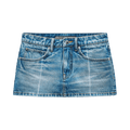 Alexander Wang Skort W/ Faded Fold Lines "Vintage Marbled Blue"
