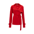 Ferragamo Mini Satin Trench Coat "New Red"
