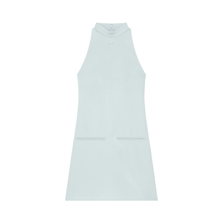Courrèges Heritage Crepe A-Line Dress "Cloud Blue"