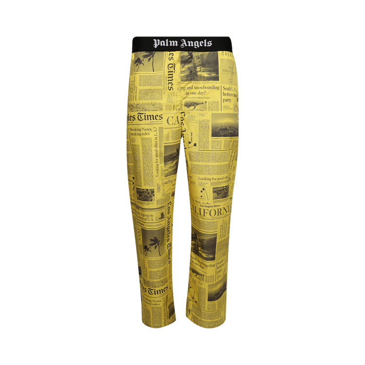 Palm Angels x La Times News Pants "Yellow / Black"