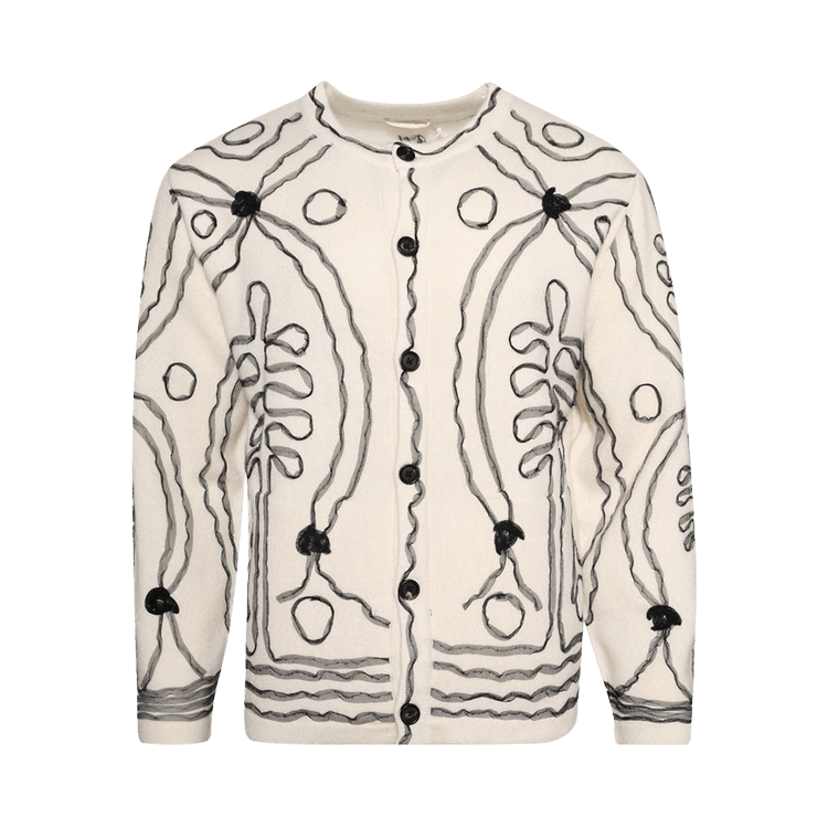 Bode Winter Garden Cardigan "Cream"