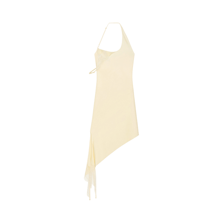Courrèges Undressed Lace Satin Dress "Limoncello"