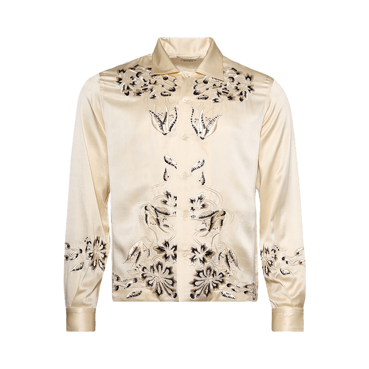 Bode Phantasm Long Sleeve Shirt "Ecru"