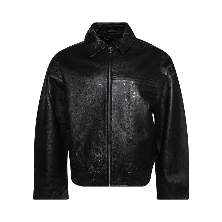 Nahmias Leather Star Oversized Bomber "Black Leather"