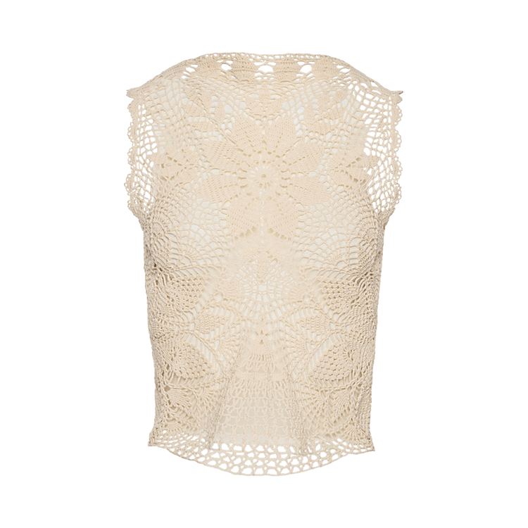 Magda Butrym Crochet Top "Cream"