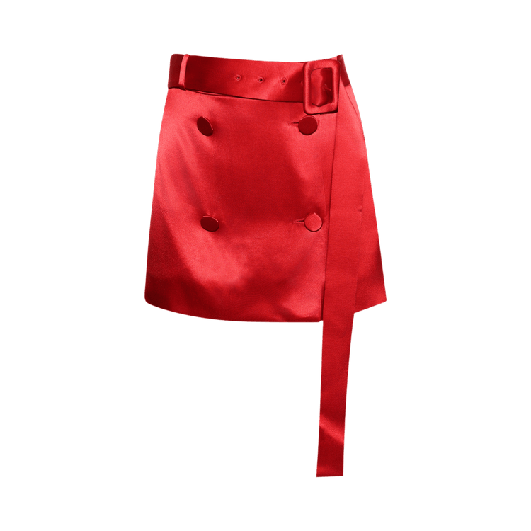 Ferragamo Mini Wrap Skirt "New Red"
