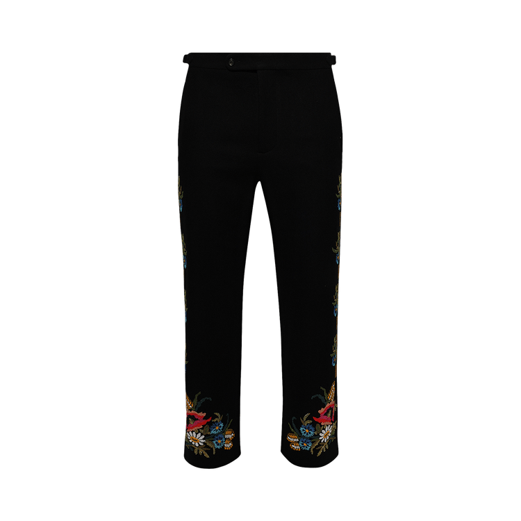 Bode Beaded Aquitaine Trousers "Black"