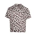 Bode Paper Birch Short Sleeve Shirt "Brown White"