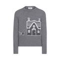 Thom Browne Holiday Scenery Classic Crew Neck Pullover "Light Grey"