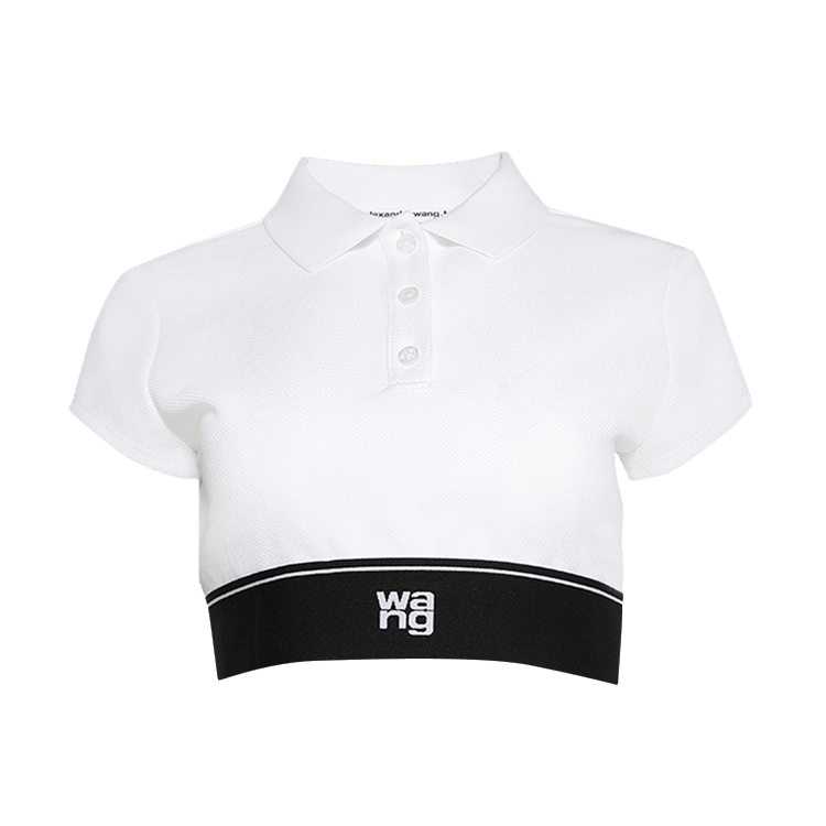 Alexander Wang Cheerleader Polo Top "White"