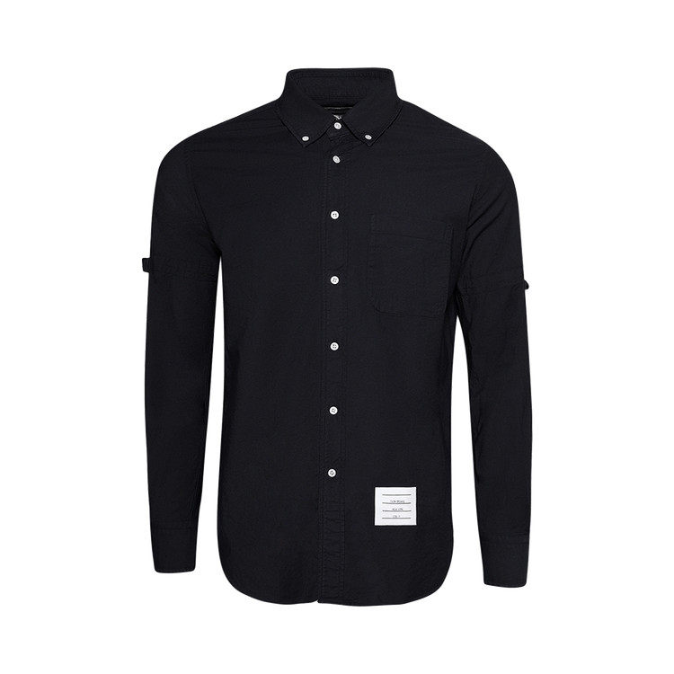 Thom Browne Straight Fit Long Sleeve Broad Shirt "Navy"