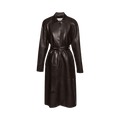 Magda Butrym Leather Coat "Brown"