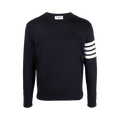 Thom Browne Jersey Stitch Relaxed Fit Crew Neck Pullover "Black"