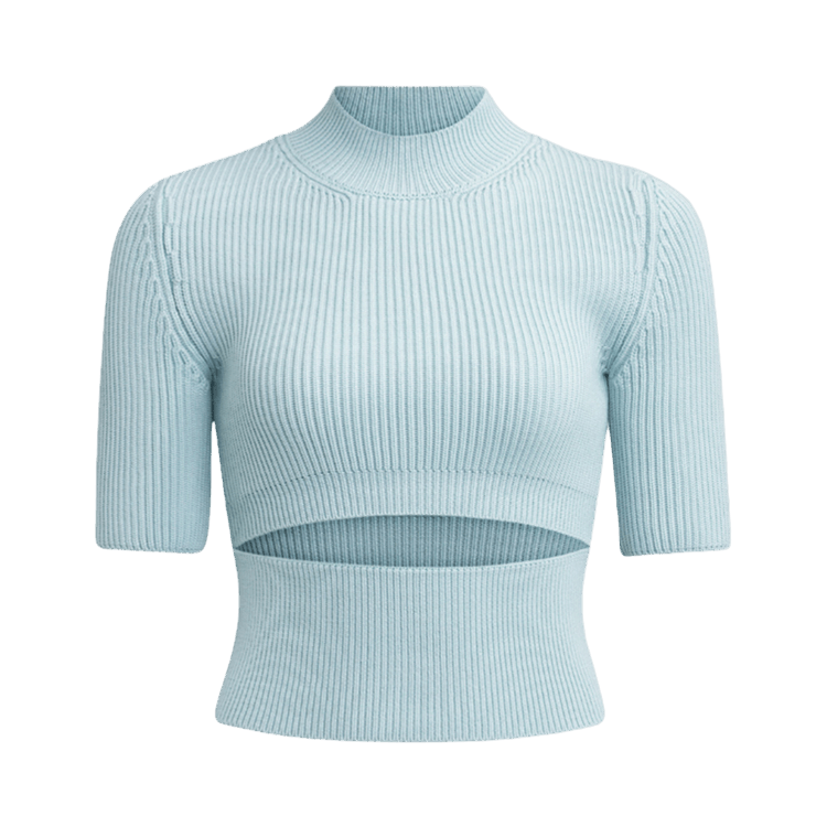 Alaïa Slit Crop Top "Menthe"