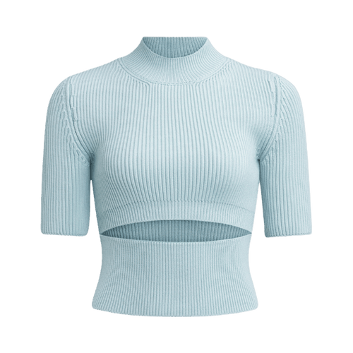 Alaïa Slit Crop Top "Menthe"