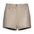 Magda Butrym Leather Shorts "Beige"
