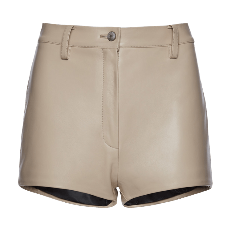 Magda Butrym Leather Shorts "Beige"