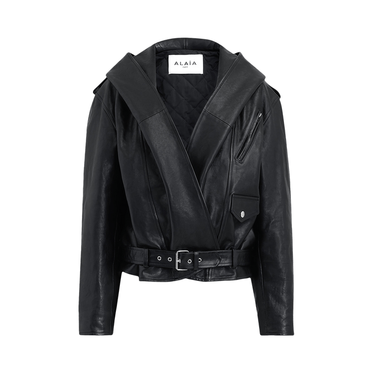Alaïa Hooded Biker "Noir Alaia"