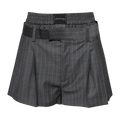 Alexander Wang Pleated Short W/ Boxer "Grey Pinstripe"