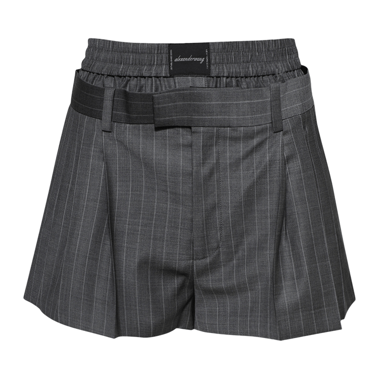 Alexander Wang Pleated Short W/ Boxer "Grey Pinstripe"