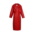 Magda Butrym Leather Coat "Red"